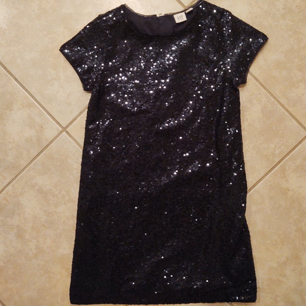 Gap Kids Navy Blue Sequin Dress